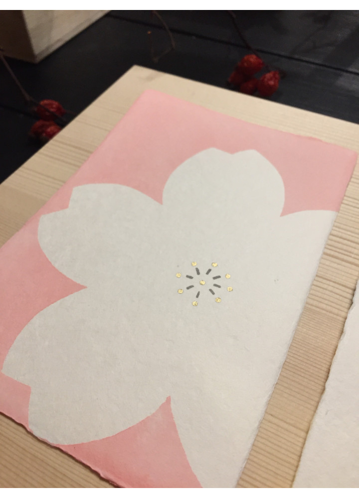  羅工房 • 手摺和紙明信片 • 櫻花