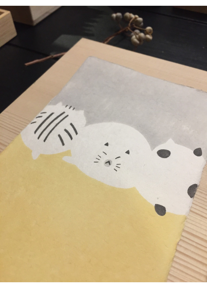  羅工房 • 手摺和紙明信片 • 三隻貓